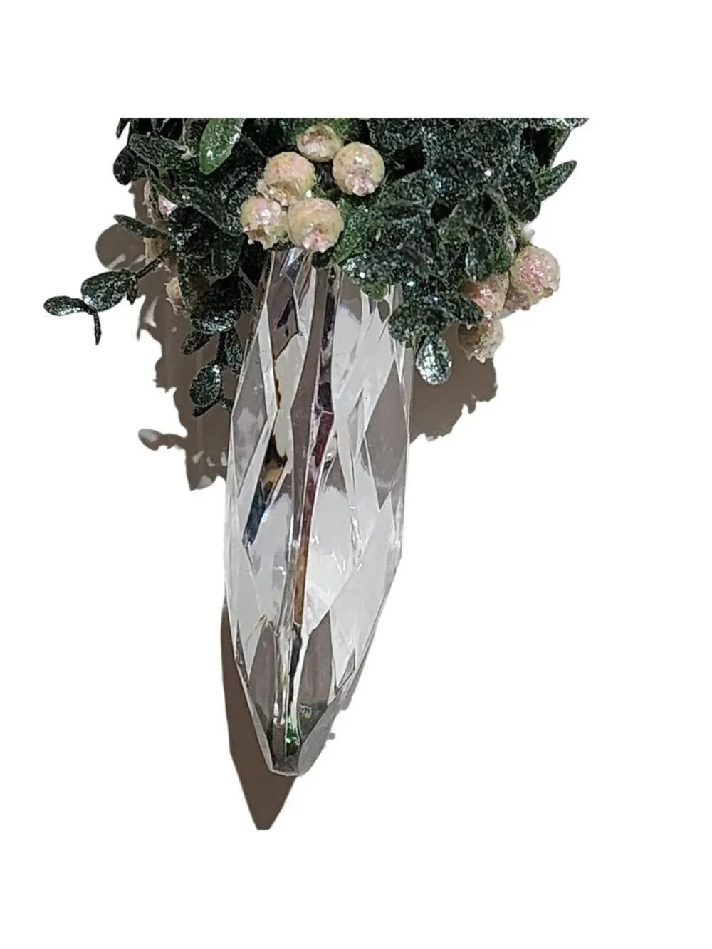 Christmas Kissing Krystal Large acrylic mistletoe ornament by Ganz